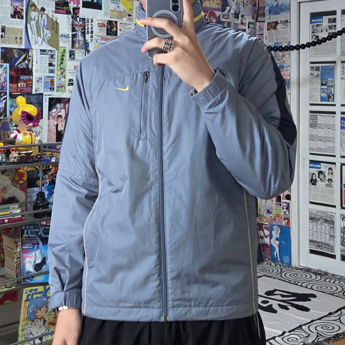 나이키 블루 그레이 누빔 바람막이 자켓  상품이미지2