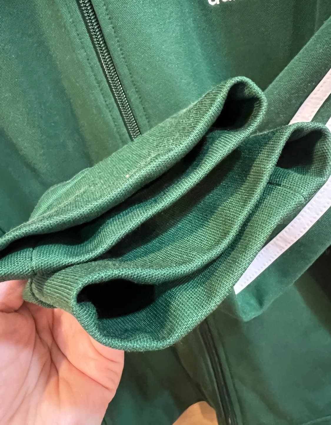 아디다스 그린 삼선트랙탑 저지집업점퍼
 상품이미지7