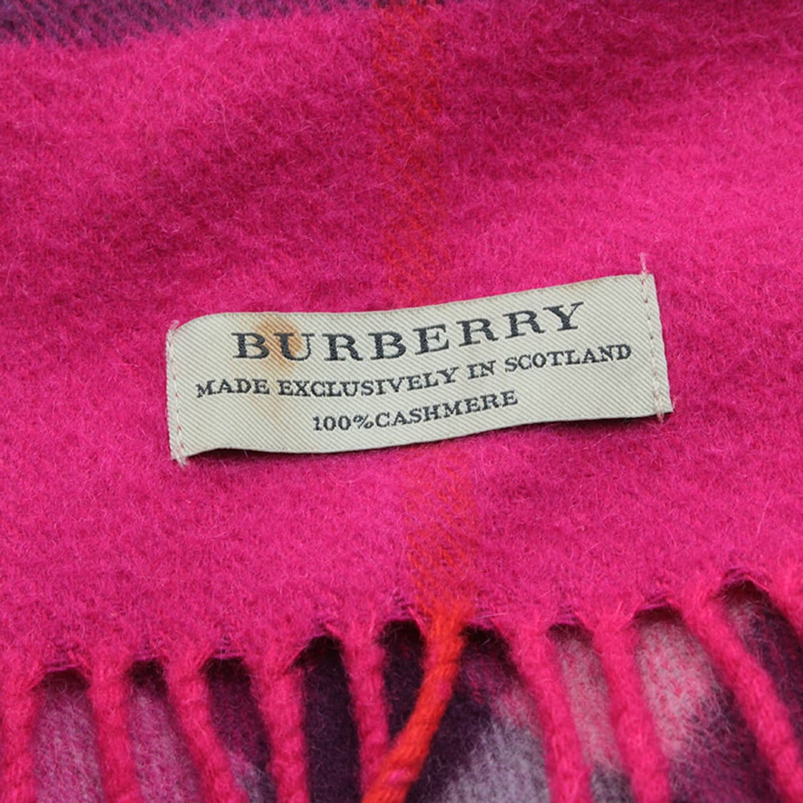 버버리 체리핑크 체크 캐시미어 머플러 상품이미지3