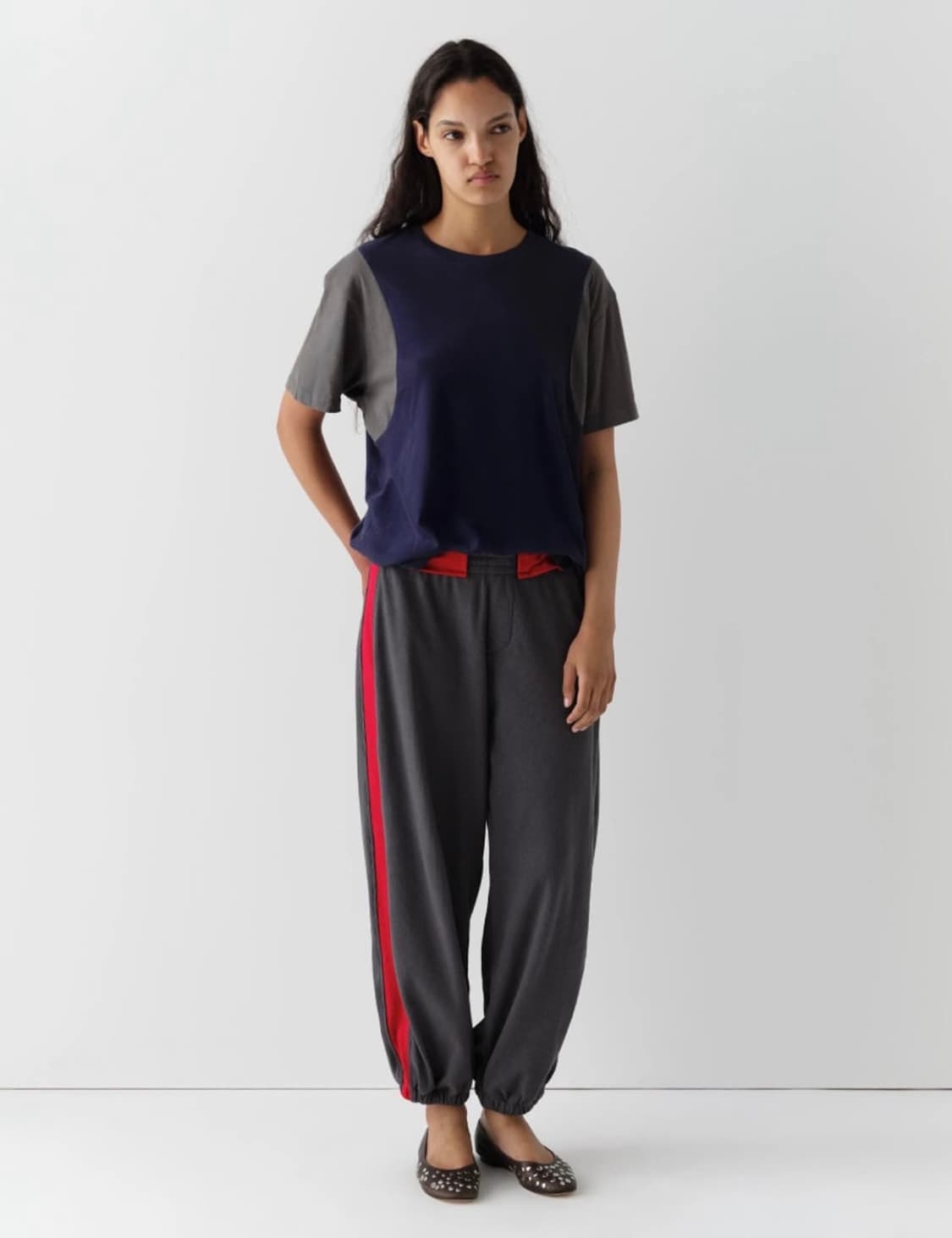 (36,37,38,39) 기마구아스 스터드 발레리나 플렛 브라운 상품이미지4