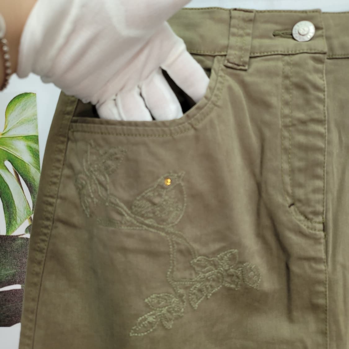 OILILY 오일릴리 자수 미디 스커트 36사이즈 (28인치) 새상품 상품이미지3