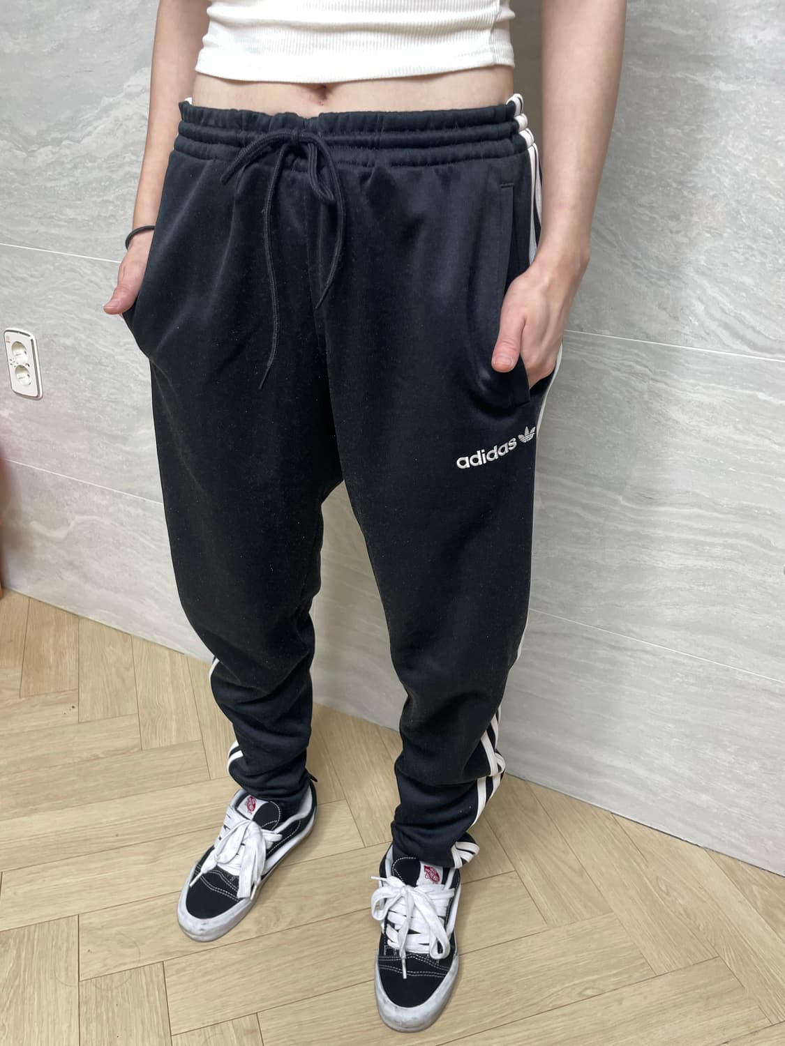 아디다스 삼선 트레이닝 바지 블랙(105 28-31 사이즈) 상품이미지1