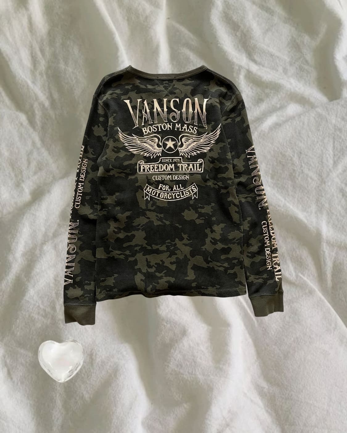 Vanson Leathers . 밴슨 카모플라쥬 와플 롱슬리브 상품이미지1