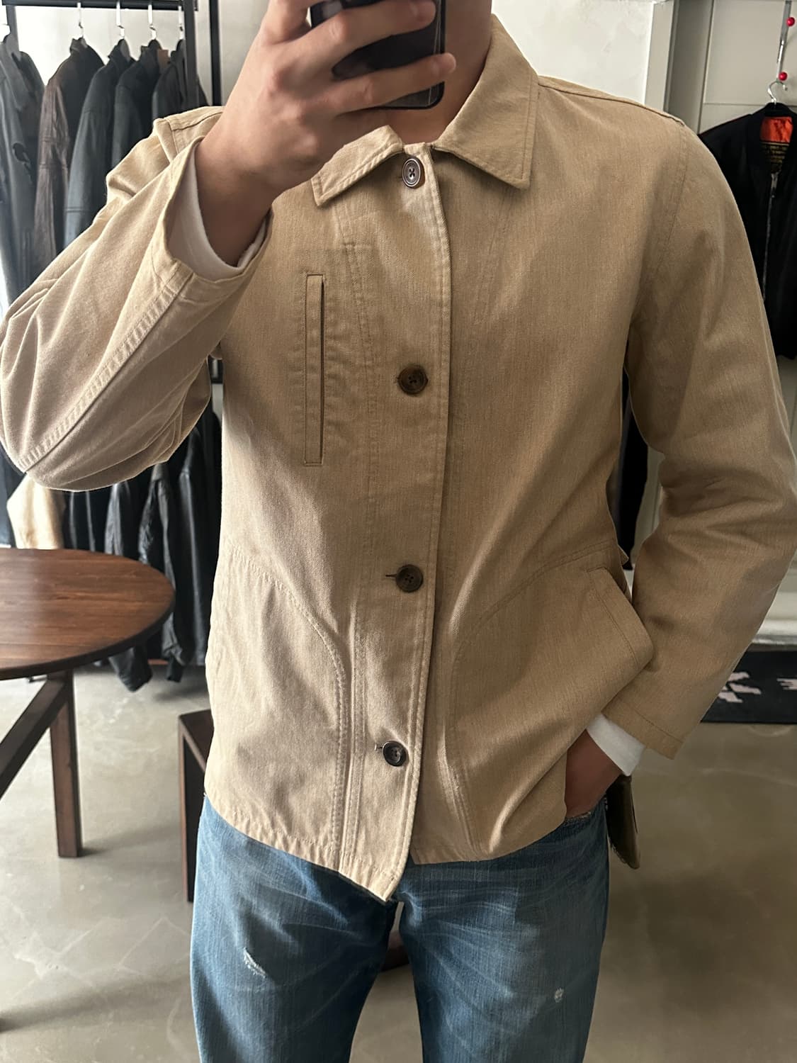 Eddie Bauer 베이지 커버올 초어 자켓 상품이미지1