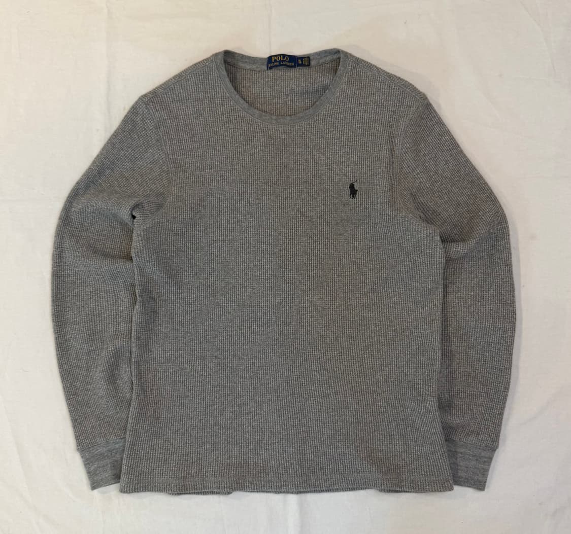 폴로 랄프로렌 와플 써멀 롱슬리브 긴팔티 그레이 상품이미지1