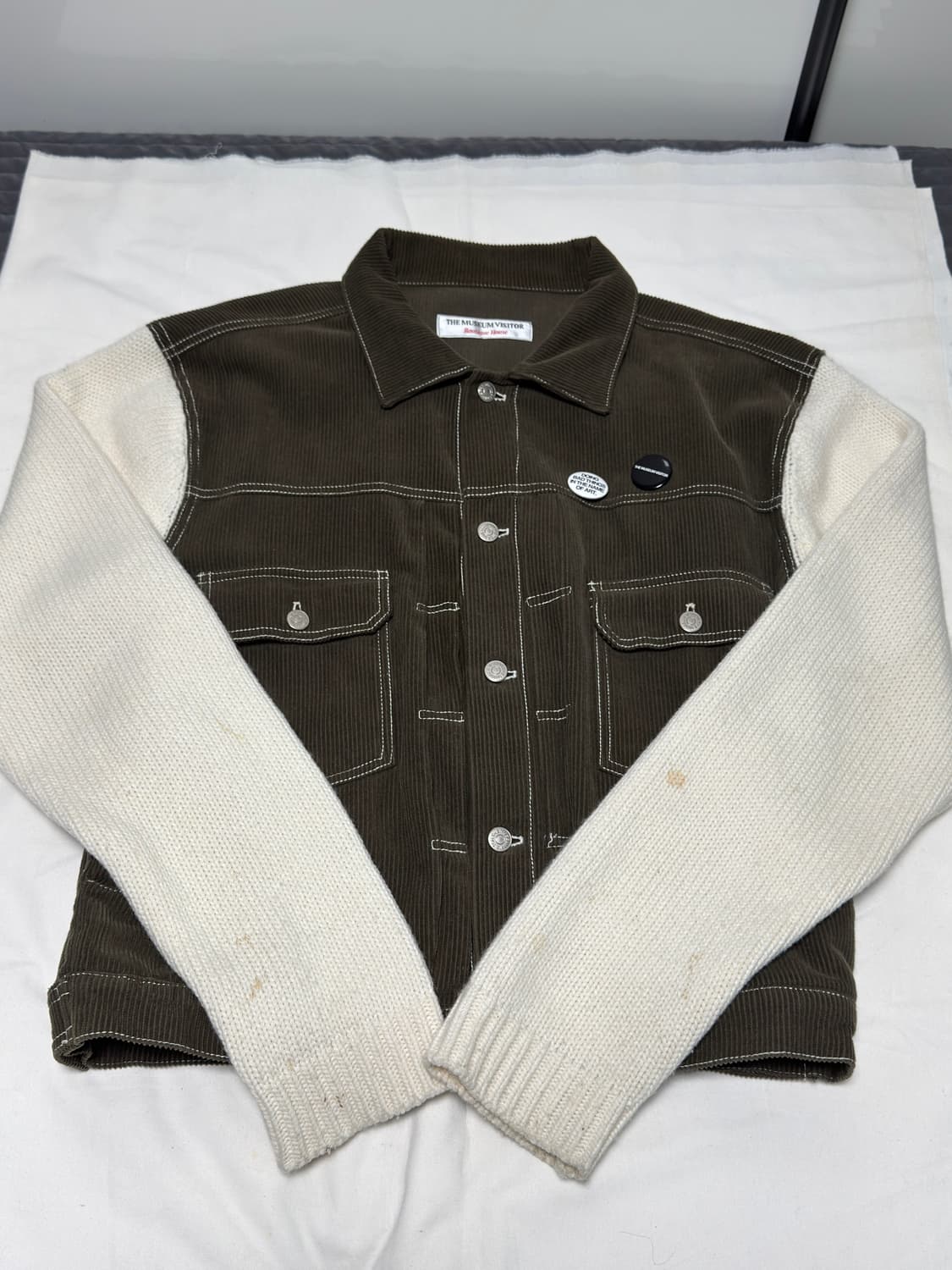 더뮤지엄비지터 / 하이브리드 니트 트러커 자켓 / L 상품이미지4