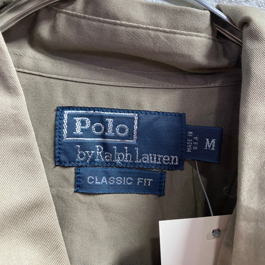 폴로 랄프로렌 자수 로고 베이지 솔리드 셔츠B3558 상품이미지4