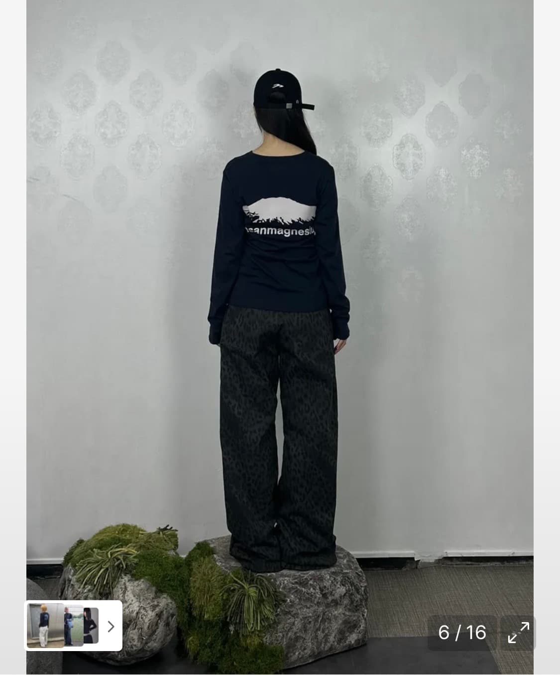 탄산마그네슘 롱슬리브 네이비 상품이미지2