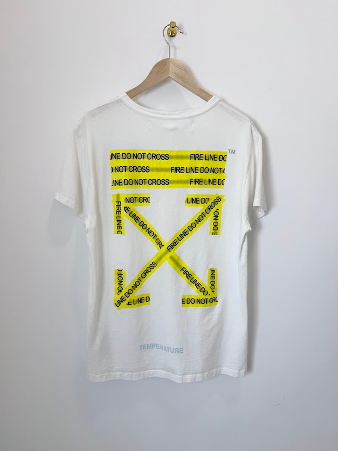 오프화이트 파이어테이프 반팔 화이트 상품이미지1