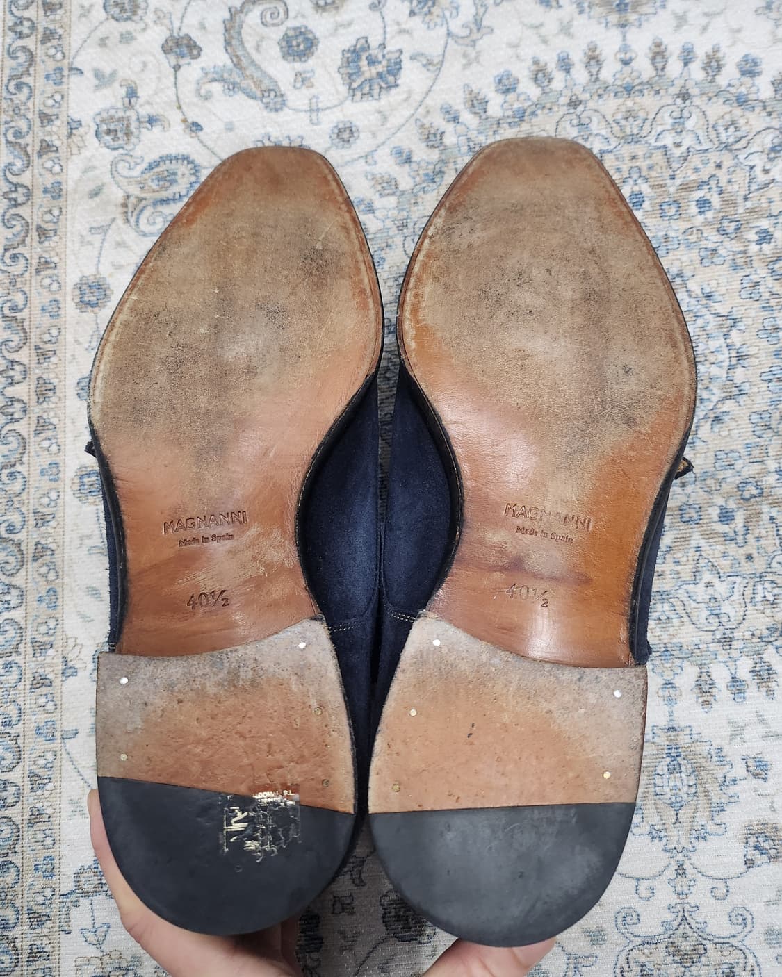 MAGNANNI 맥나니 스페인 네이비 스웨이드 명품 몽크스트랩 40.5 상품이미지6