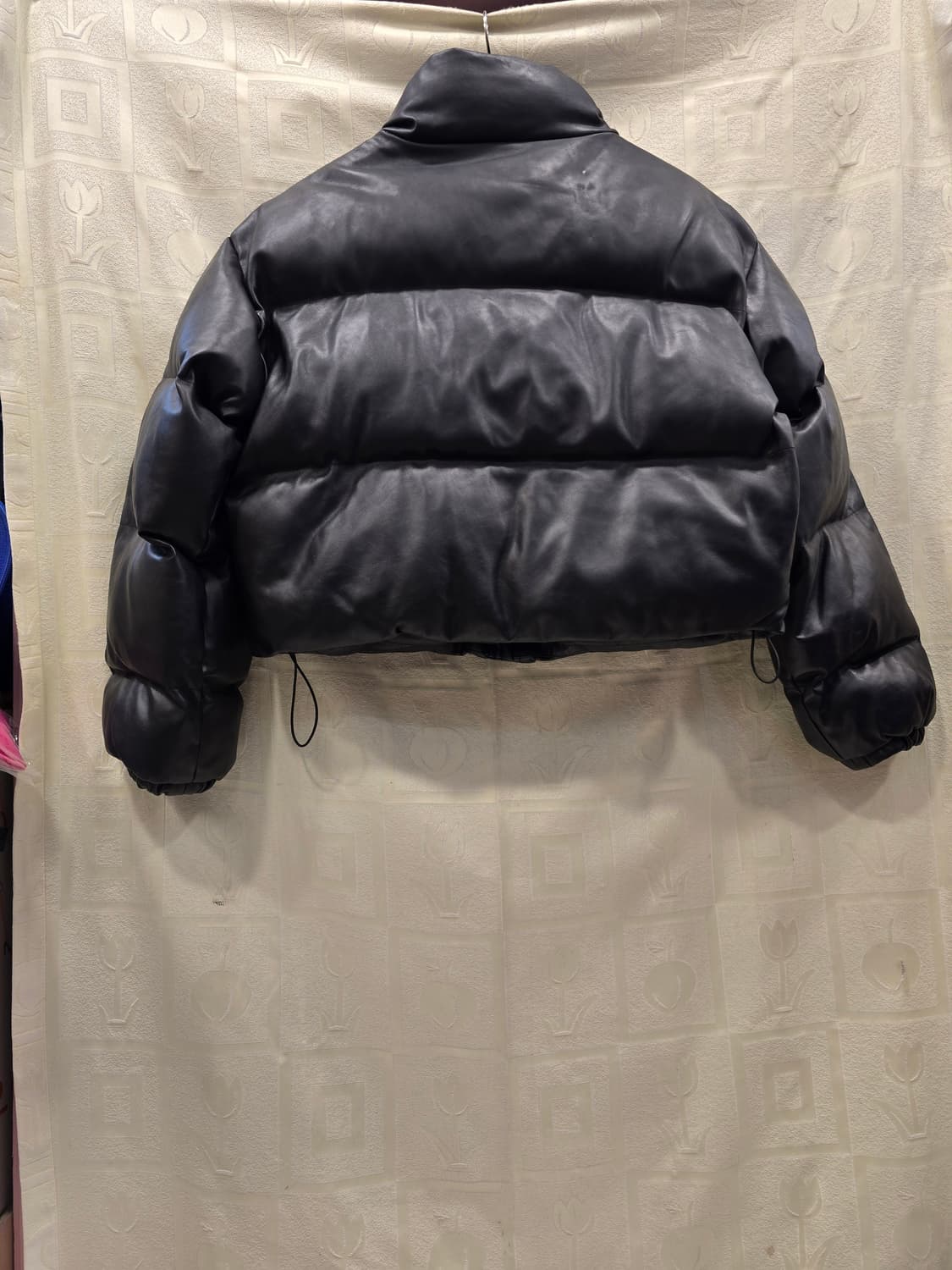 블랙업 레더 크롭 패딩 점퍼 프리사이즈 상품이미지5