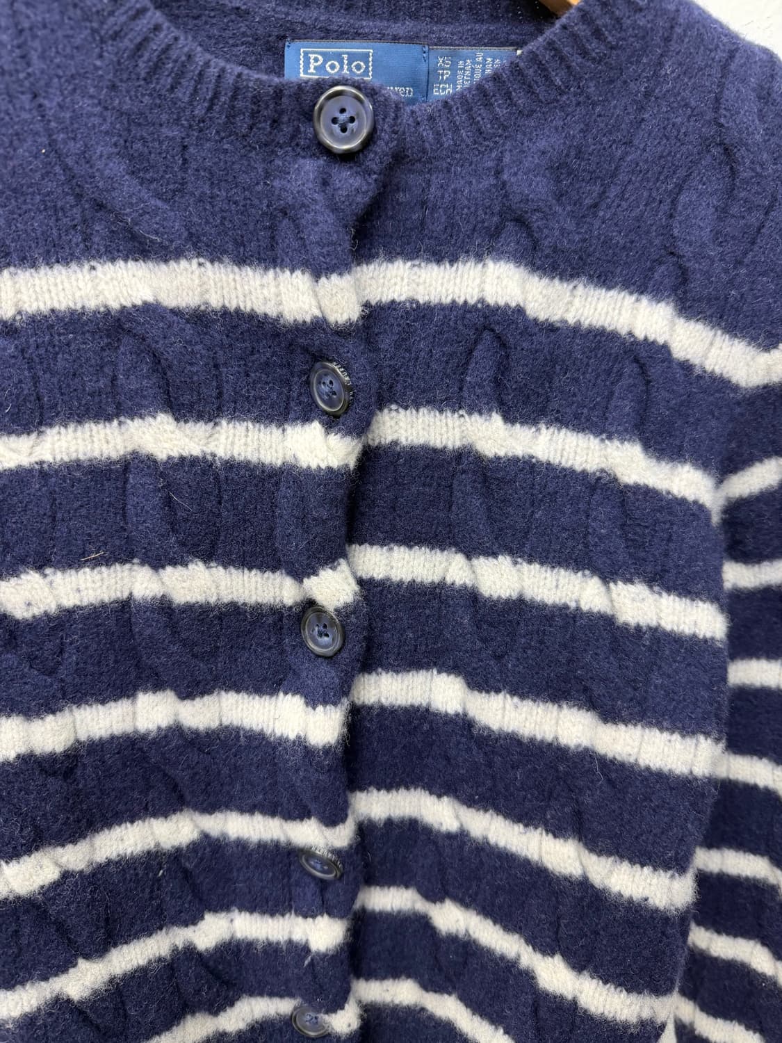 정품) 폴로랄프로렌 25ss 여성 스트라이프 가디건 XS 상품이미지4