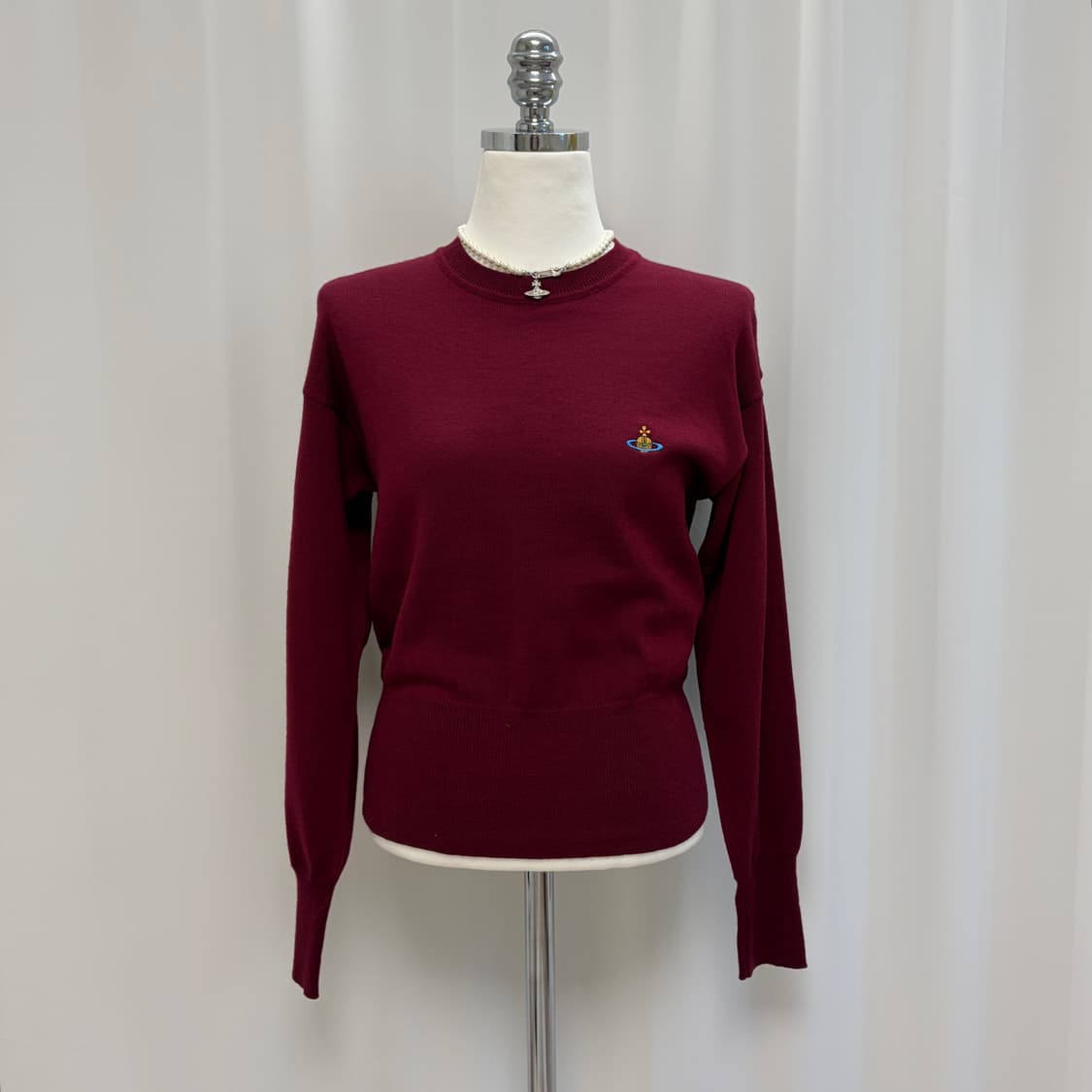 비비안웨스트우드 임포트 클래식 울 니트-버건디 상품이미지1
