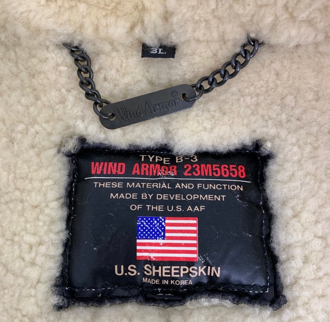 wind armor b-3 빈티지 리얼항공무스탕 상품이미지8