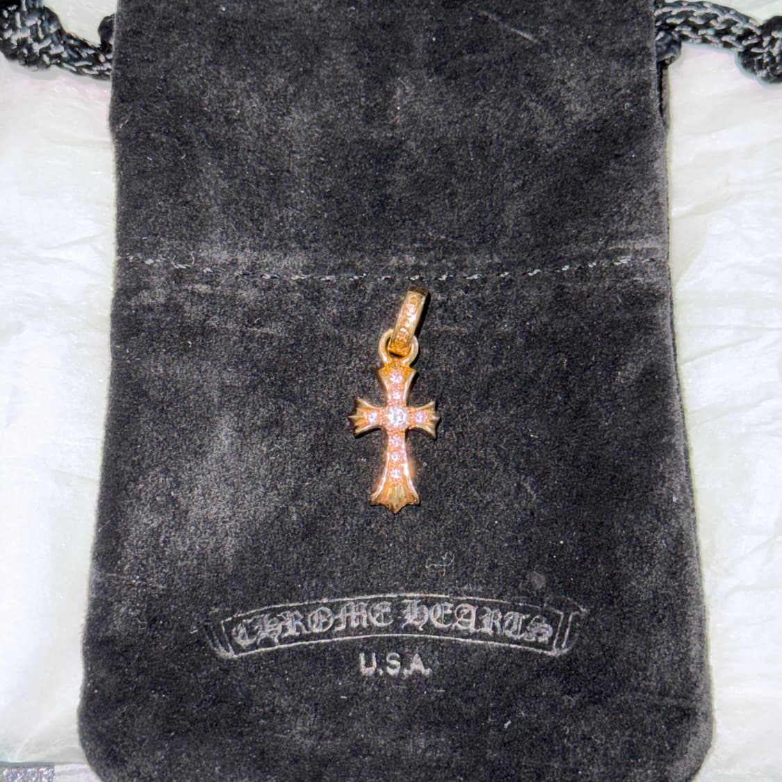 크롬하츠 22k 베이비팻 풀파베 크로스 참 오리지널 상품이미지5