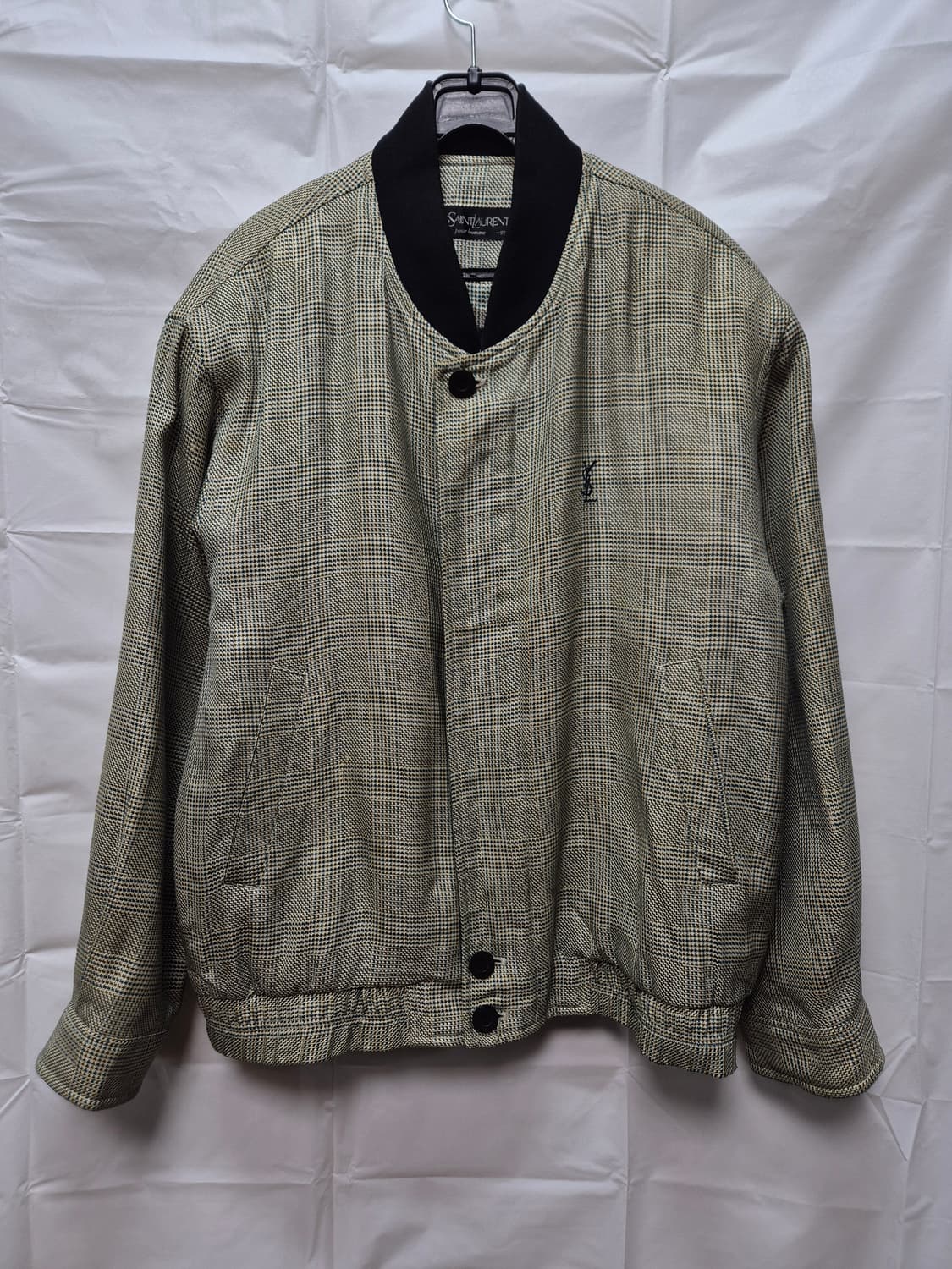 입생로랑 체크 블루종 상품이미지1