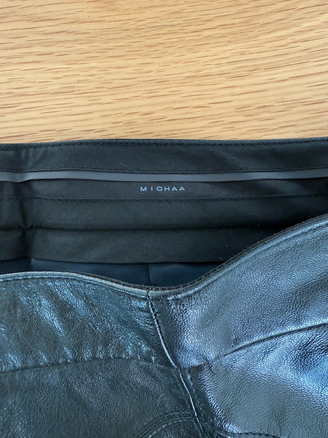 MICHAA 레더 스커트 상품이미지4