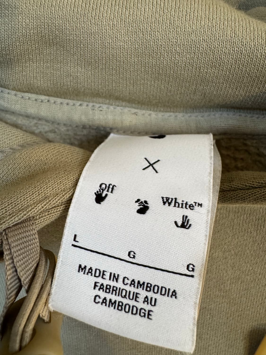 [L]나이키x오프화이트 후드키 카키 상품이미지4