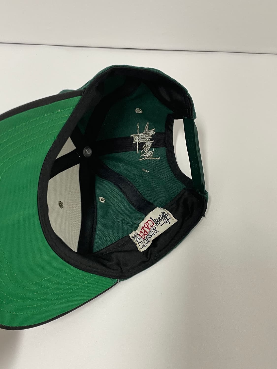 90s Stussy S logo two-tone cap  상품이미지4
