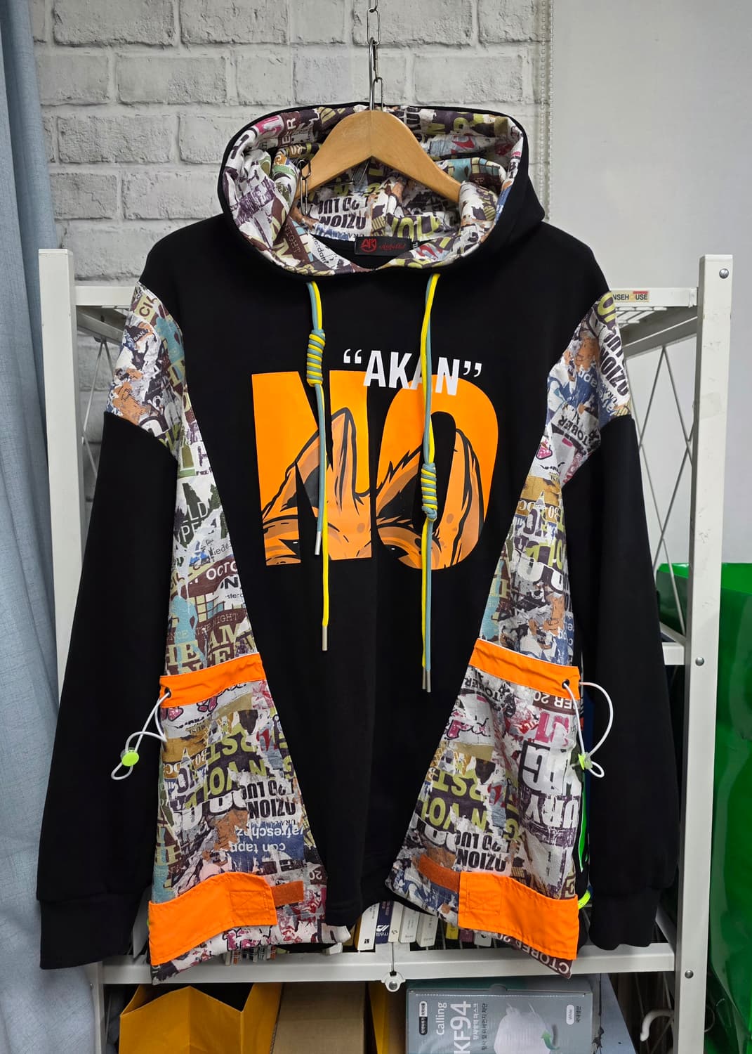 Anbullet 남성 힙합 후드티 110 캐릭터 그래픽 후디 MN22 상품이미지1