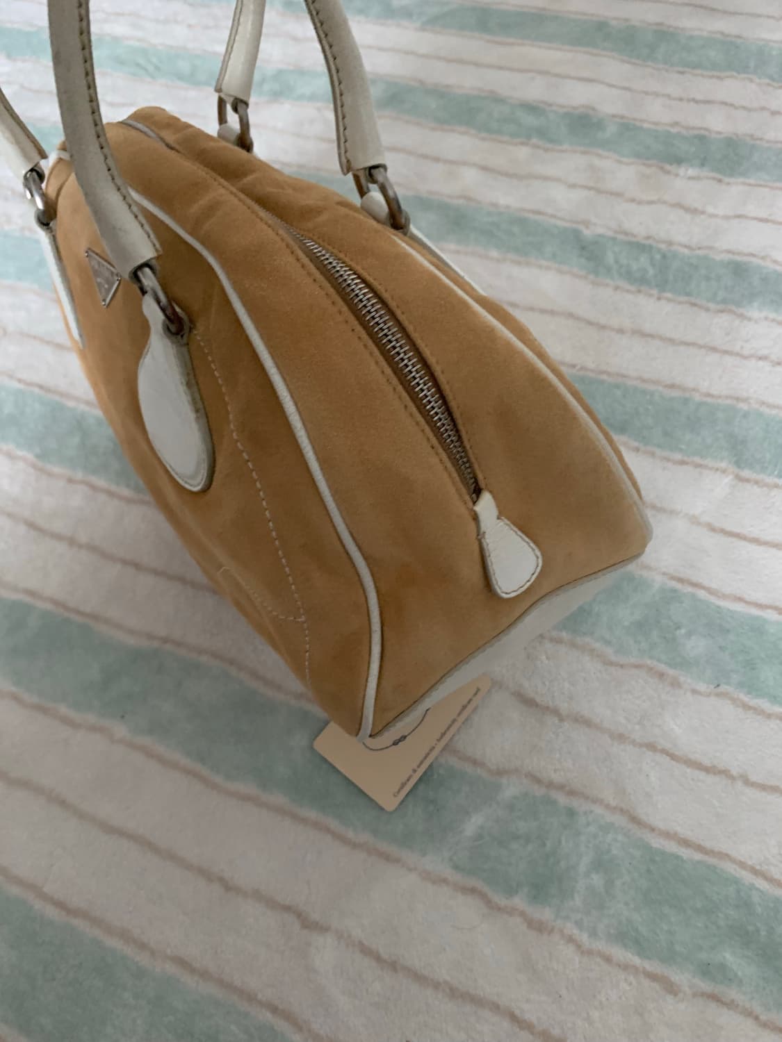 프라다 스웨이드 가방 볼링백 정품 상품이미지6