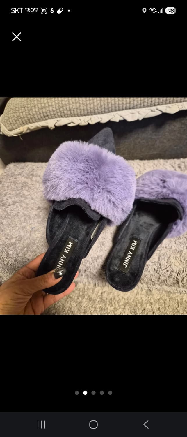 Jenny Kim 퍼장식 뮬 상품이미지2