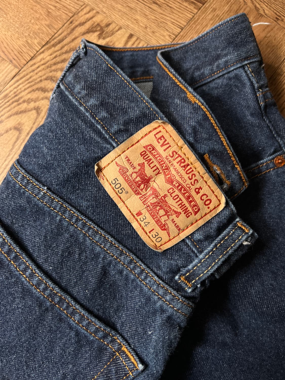 [34]00's 리바이스 USA 505 맥시코제 진청 데님 팬츠 상품이미지6