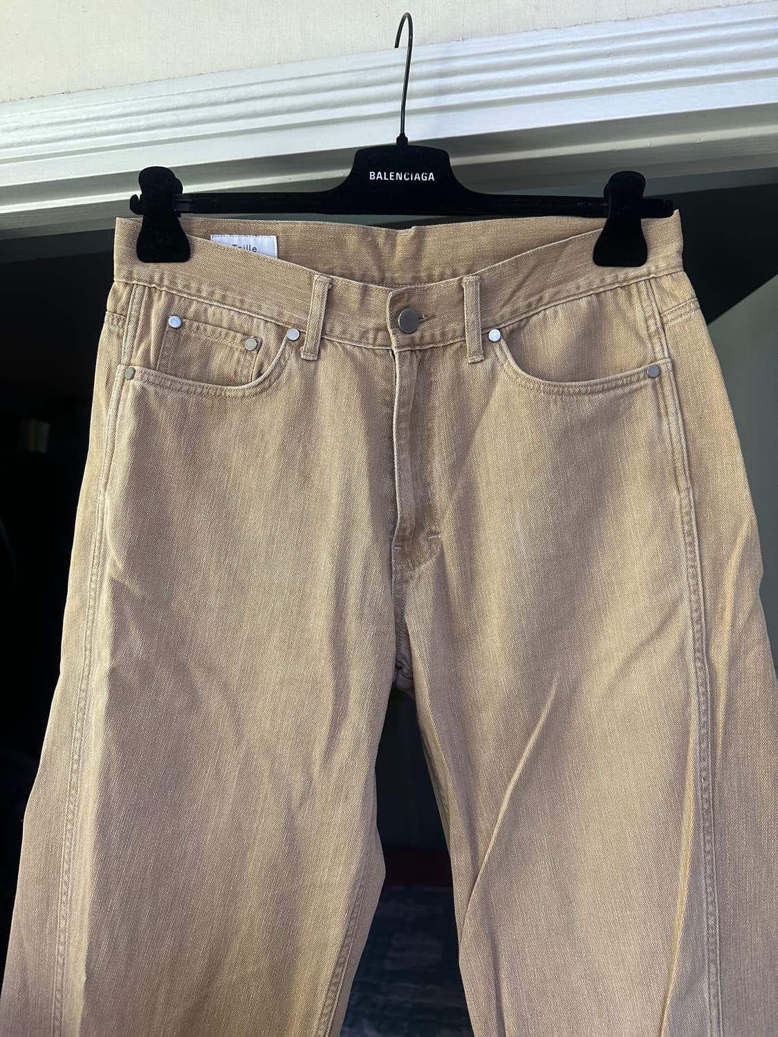 [3] 타일레 베이지 커브드 데님 팬츠 상품이미지2