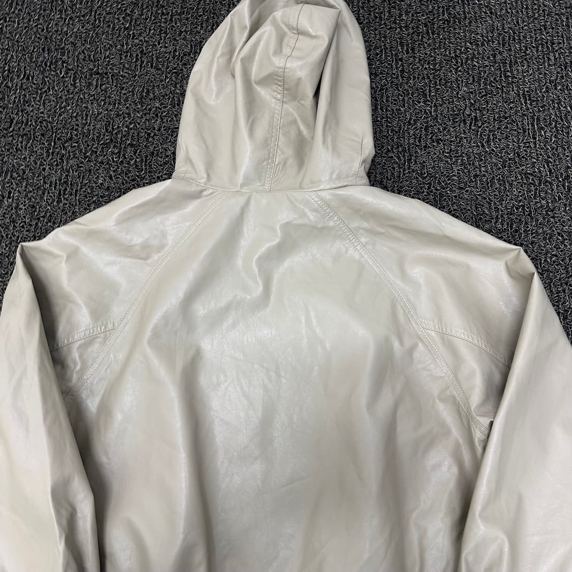 VOV 보브 여성 가죽 후드집업 자켓 아이보리 상품이미지6