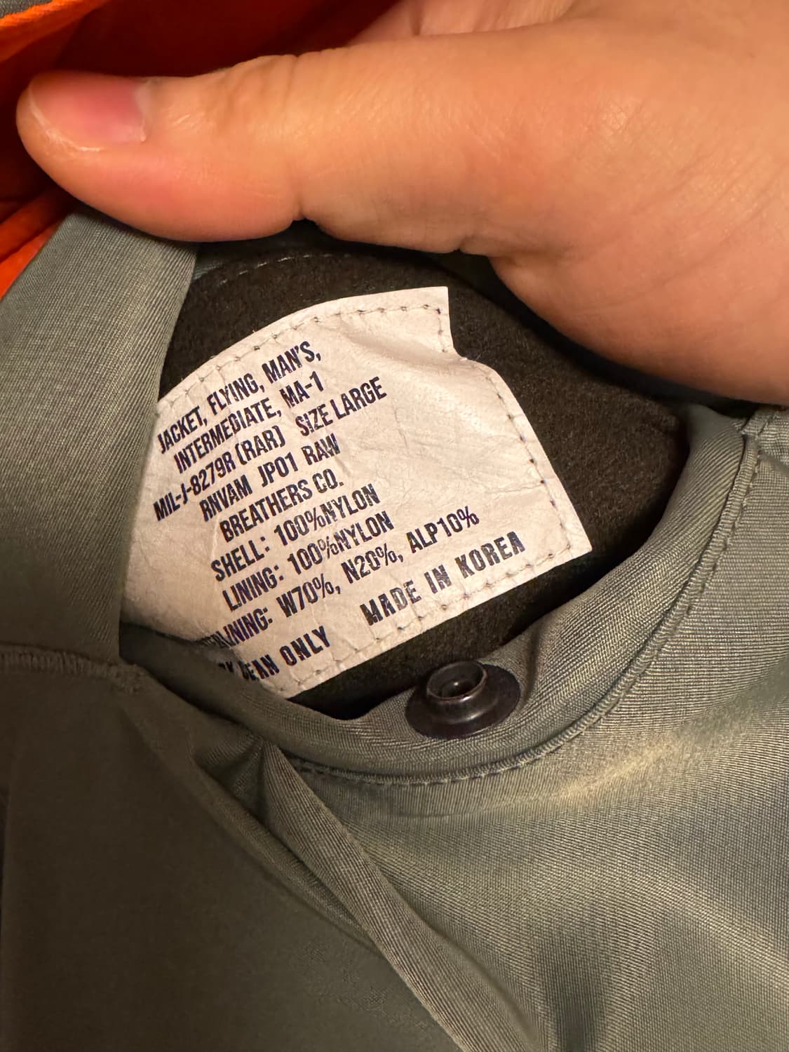 Rarseoul ma-1 bomber - sage green 상품이미지3