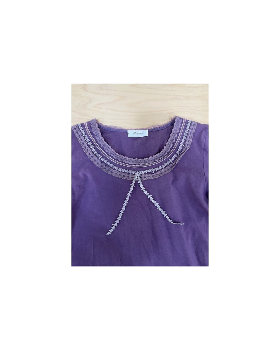 빈티지 퍼플 레이스 티셔츠 상품이미지4