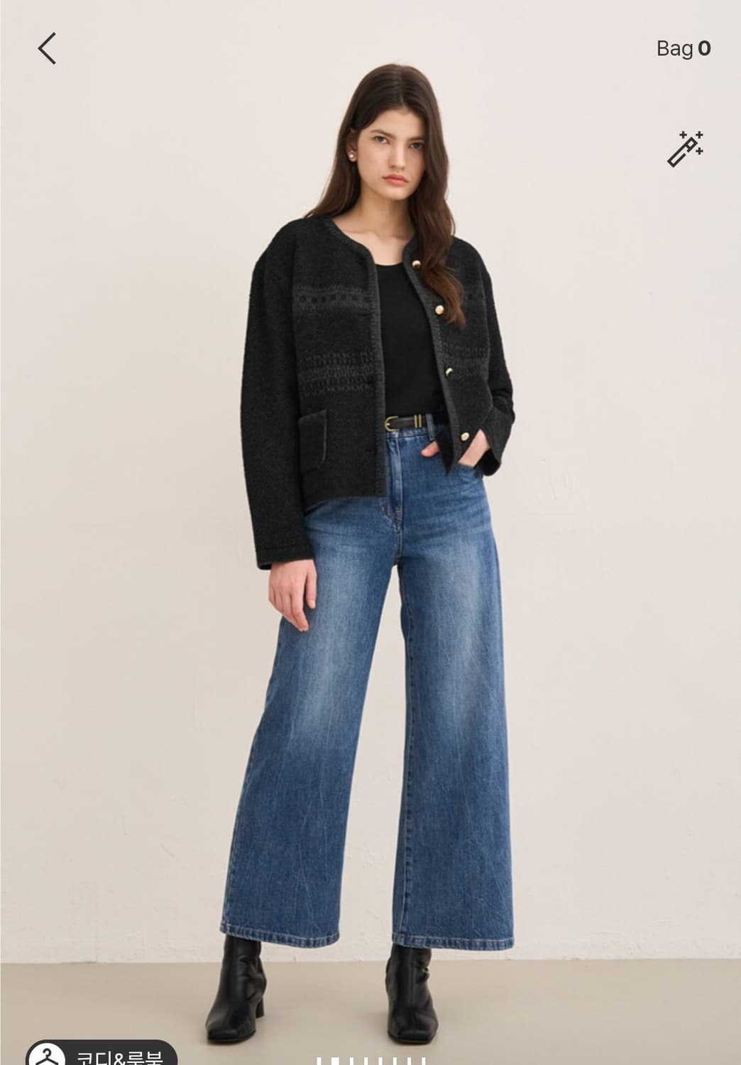 한섬 sjsj 2024 백밴딩 와이드 팬츠 61-90사이즈 상품이미지1