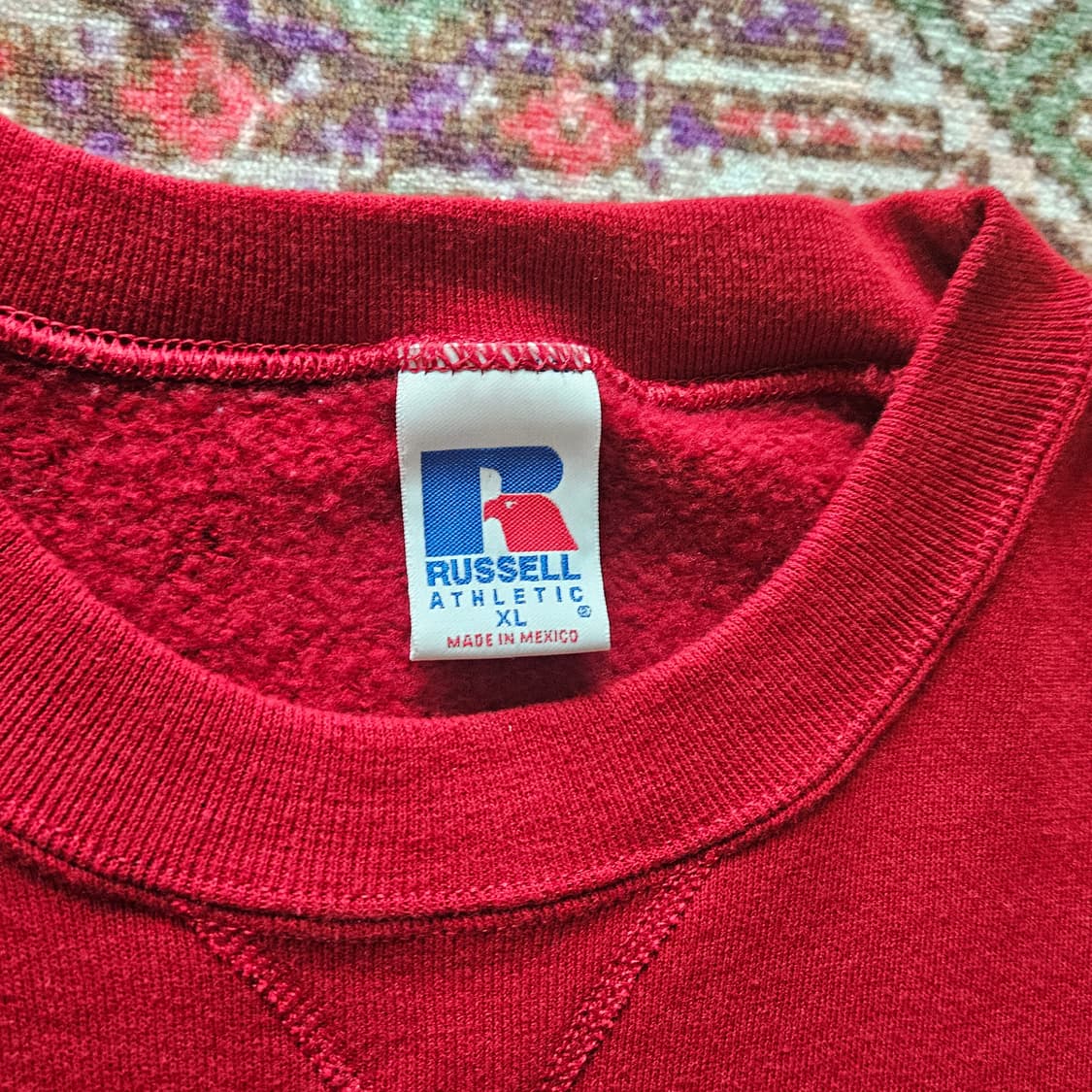90s 러셀 스웻셔츠 딥레드 상품이미지2