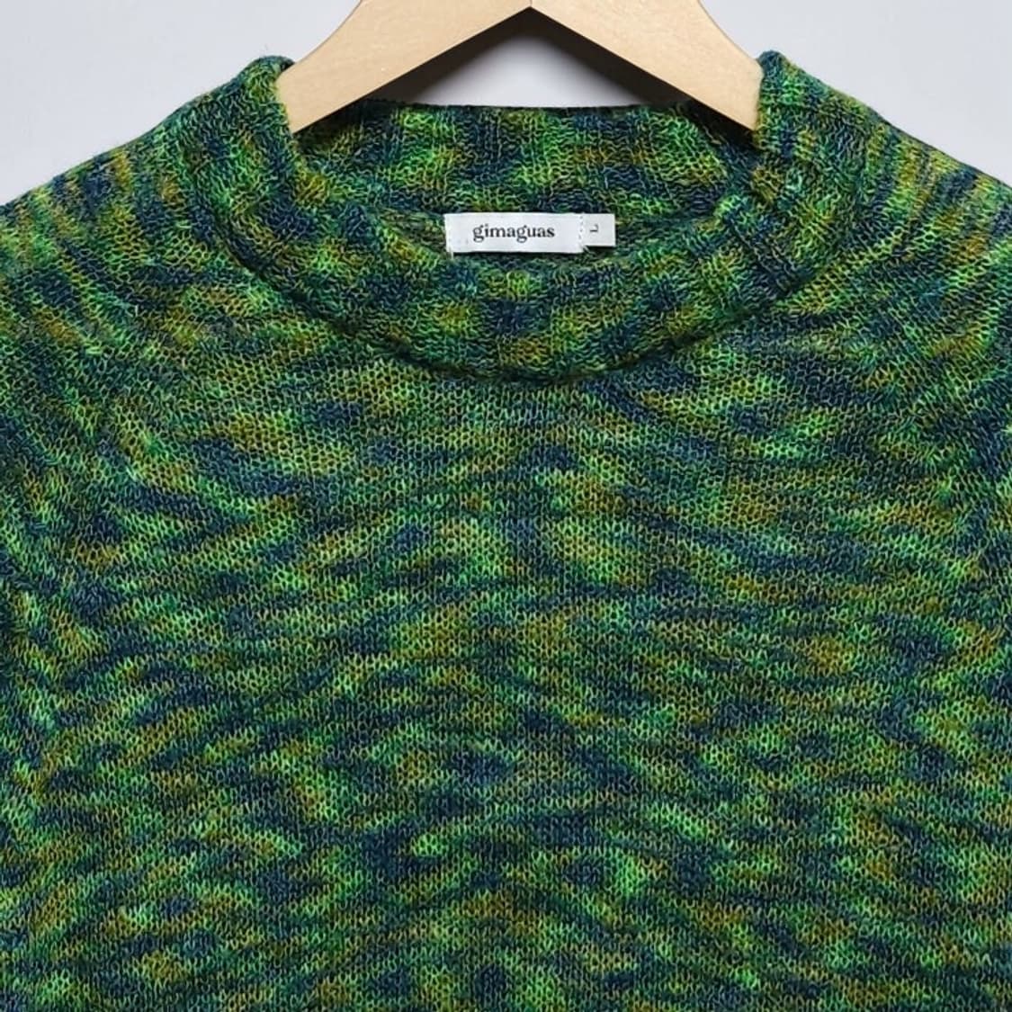 Gimaguas 기마구아스 모헤어 믹스 니트 그린 멀티컬러 L사이즈# 상품이미지2