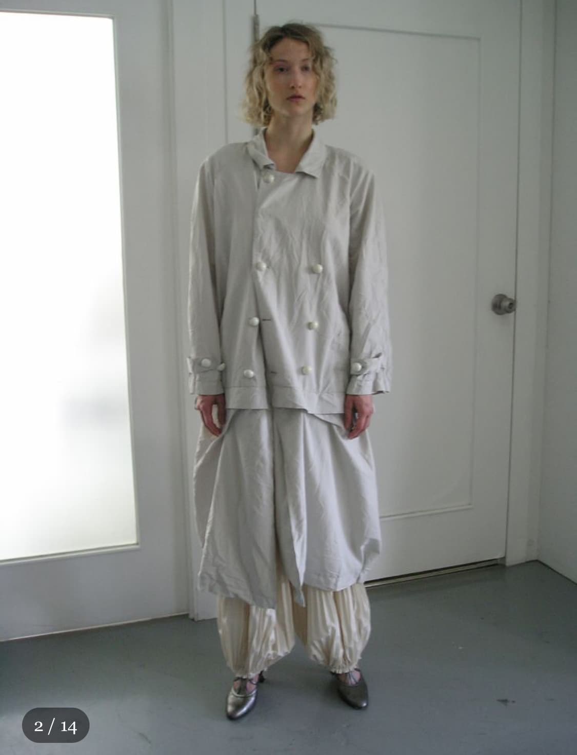 애옹쓰 페이퍼 빈티지 코트 화이트 paper vintage coat 상품이미지2