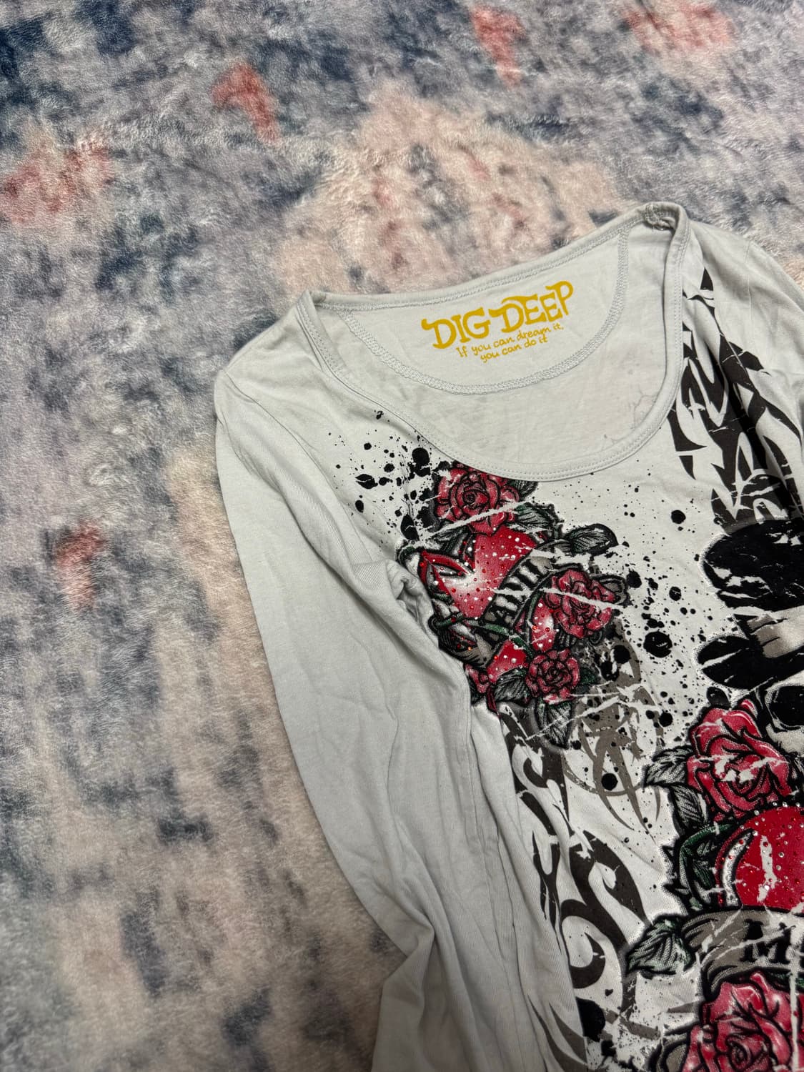 Dig deep 00s tattoo skull cut sew    상품이미지3