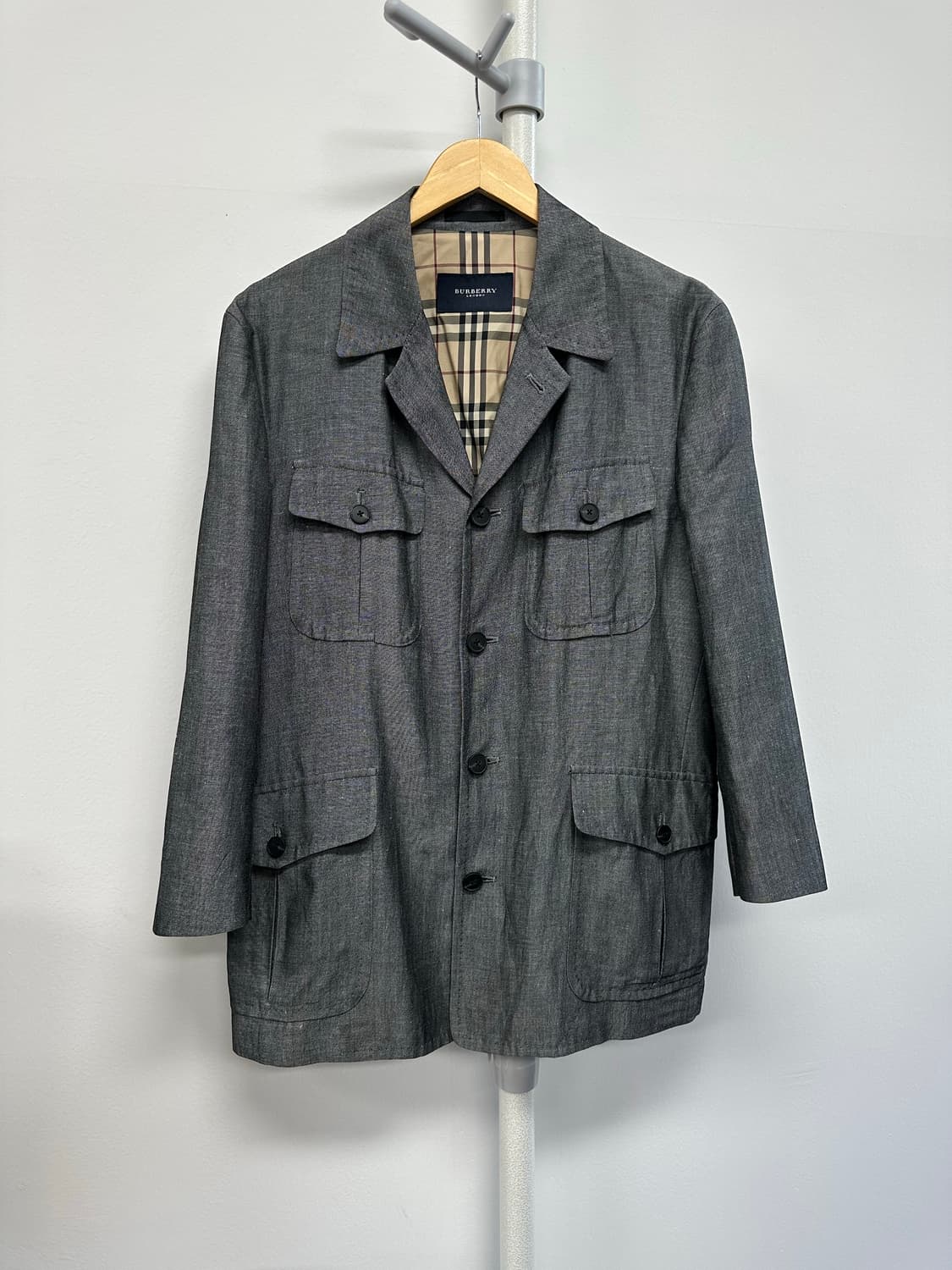 버버리 실크 린넨 자켓 상품이미지2