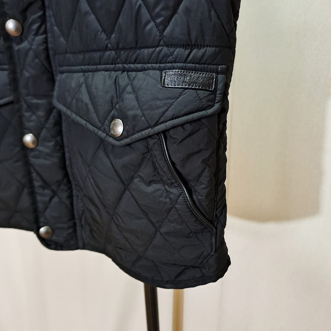 (택포) 폴로 퀼팅 블랙 베스트 A972 상품이미지4