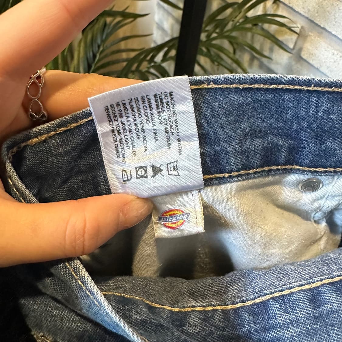 디키즈 워크 카펜터 데님 팬츠 레귤러 핏 디테일 중청 상품이미지7