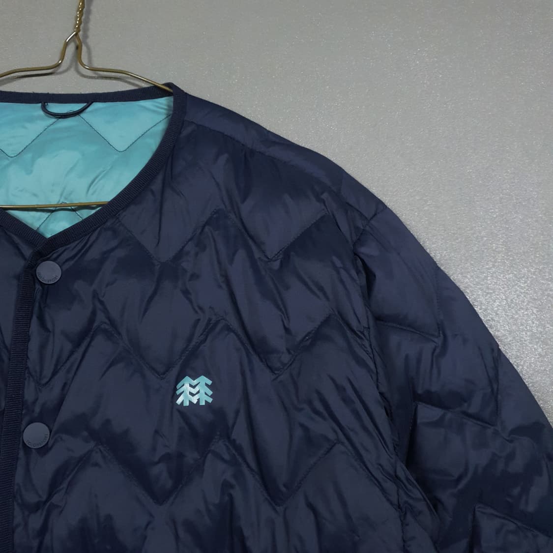 실측 XL) 코오롱스포츠 신형 패커블 솟솟 퀼팅 경량 다운 패딩 점퍼 상품이미지5