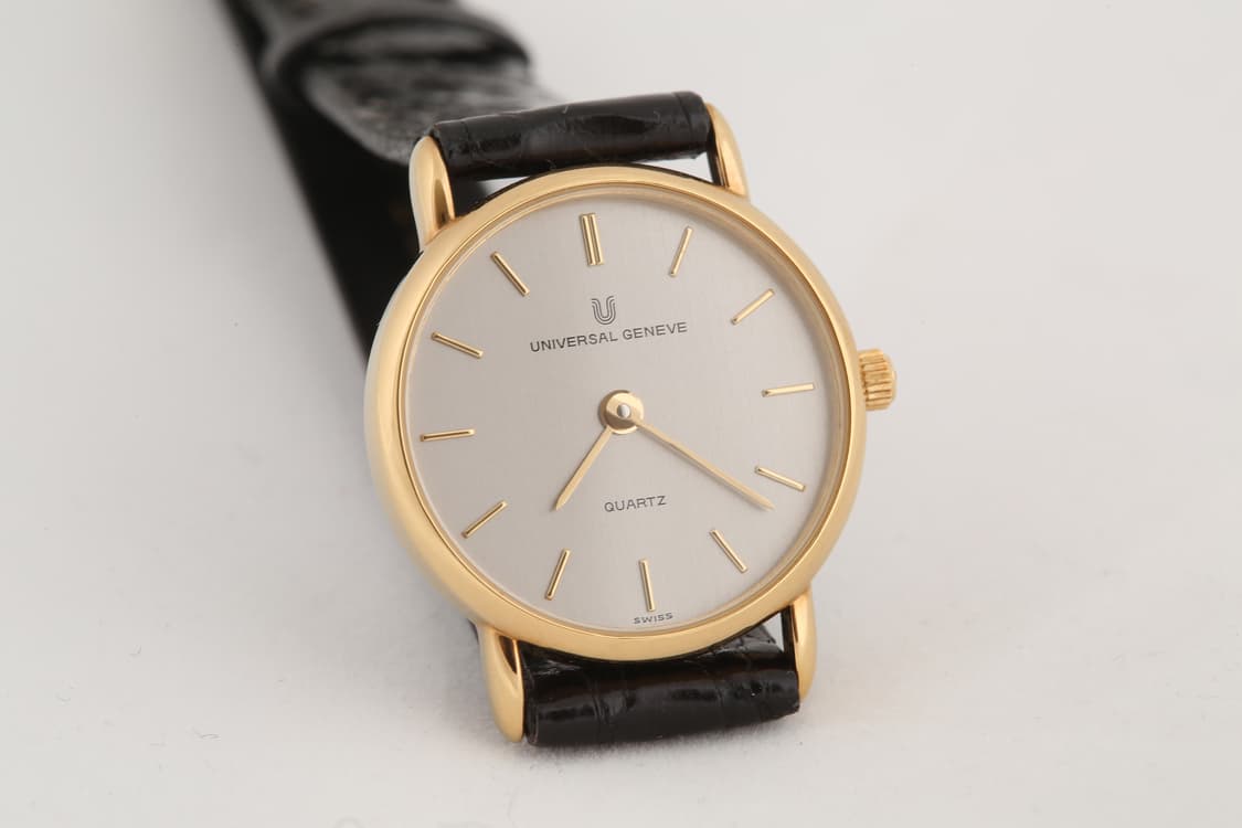 유니버설 제네브 실버 다이얼 여성용 쿼츠 시계 상품이미지7