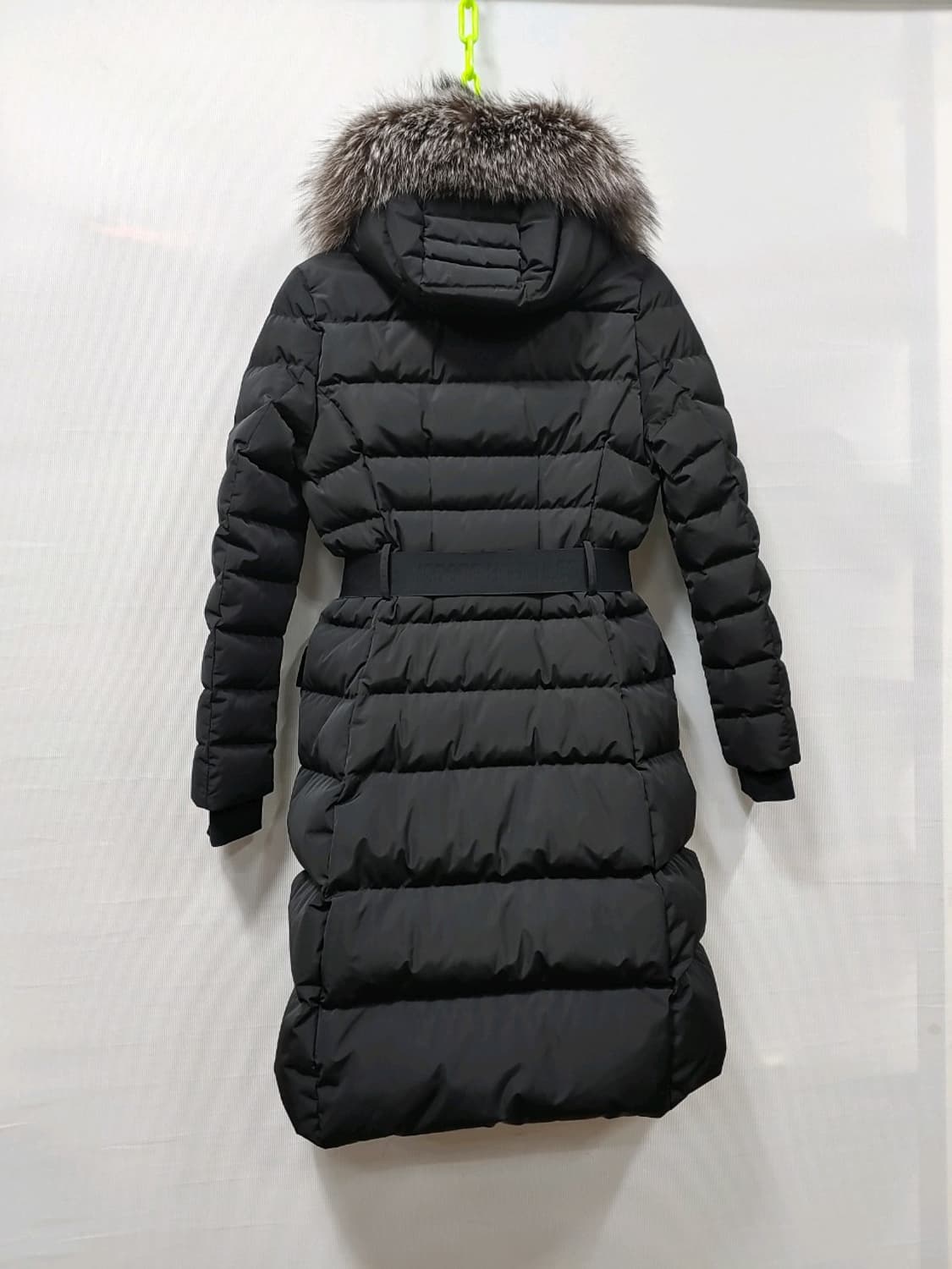 무스너클 롱 패딩 폭스퍼 후드 벨트 여성S 상품이미지2