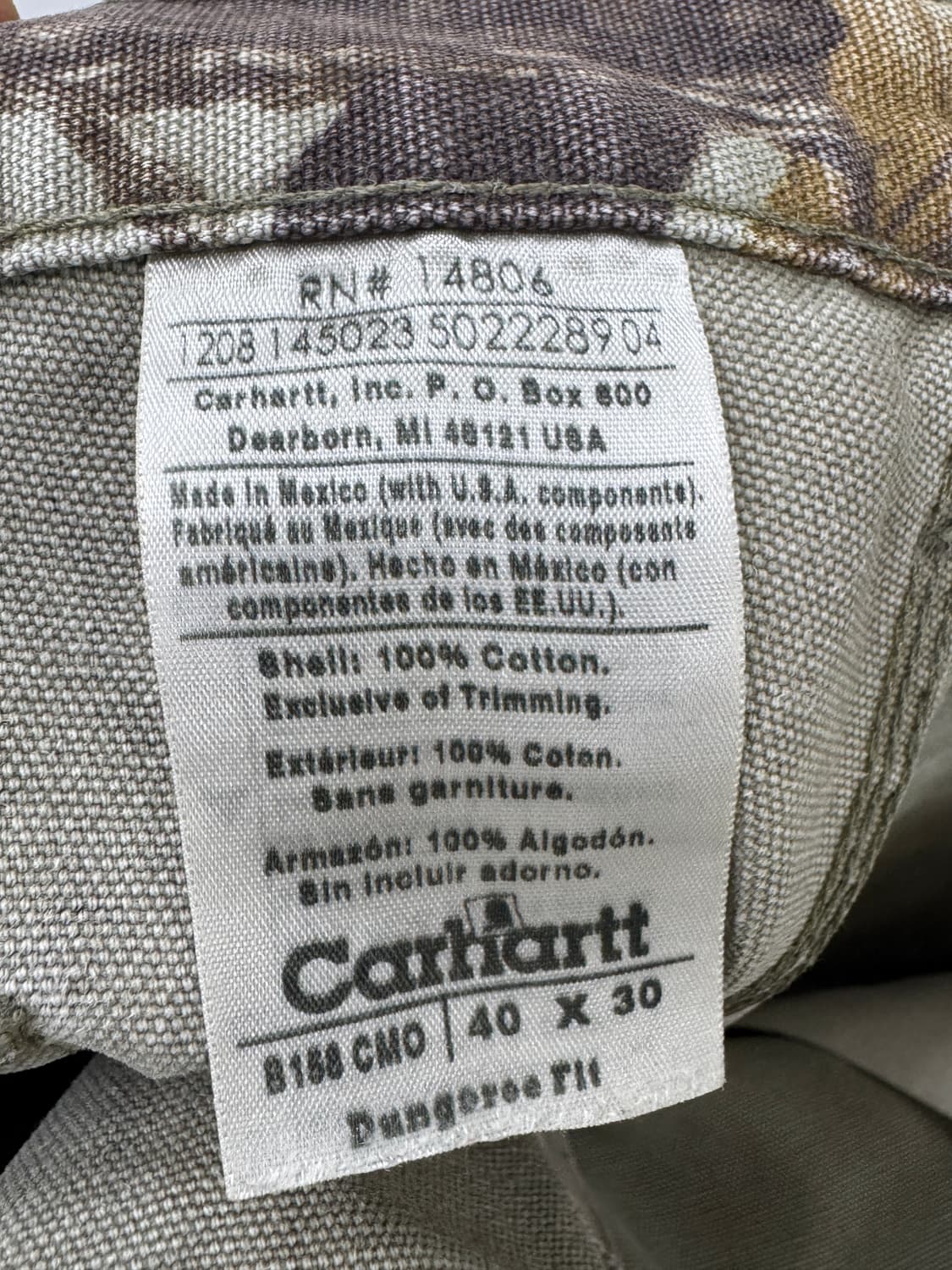 칼하트 리얼트리 싱글니 팬츠 상품이미지7