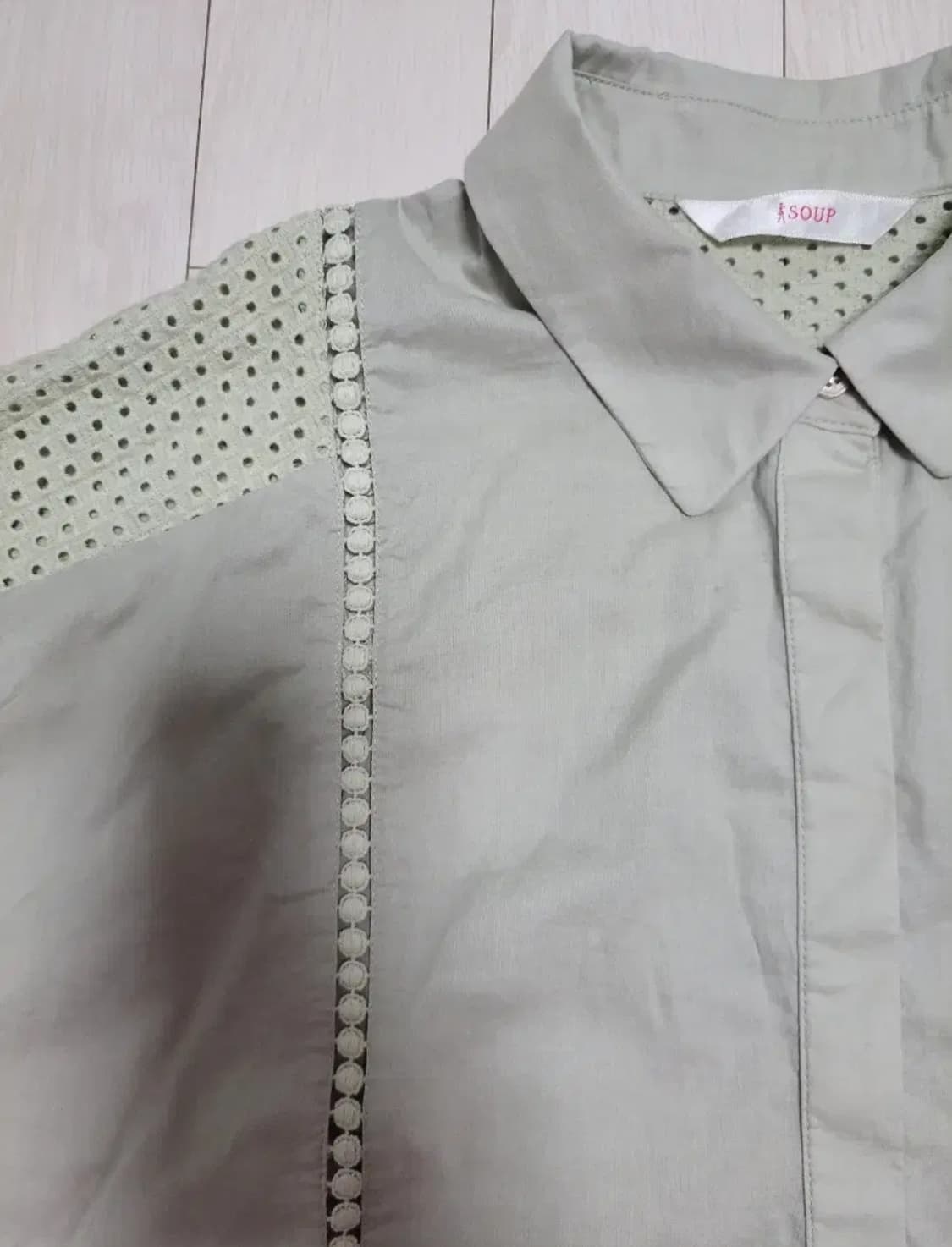 급처새상품!SOUP숲 여성스런 7부 블라우스 레니본st오즈세컨st샤틴st 상품이미지2