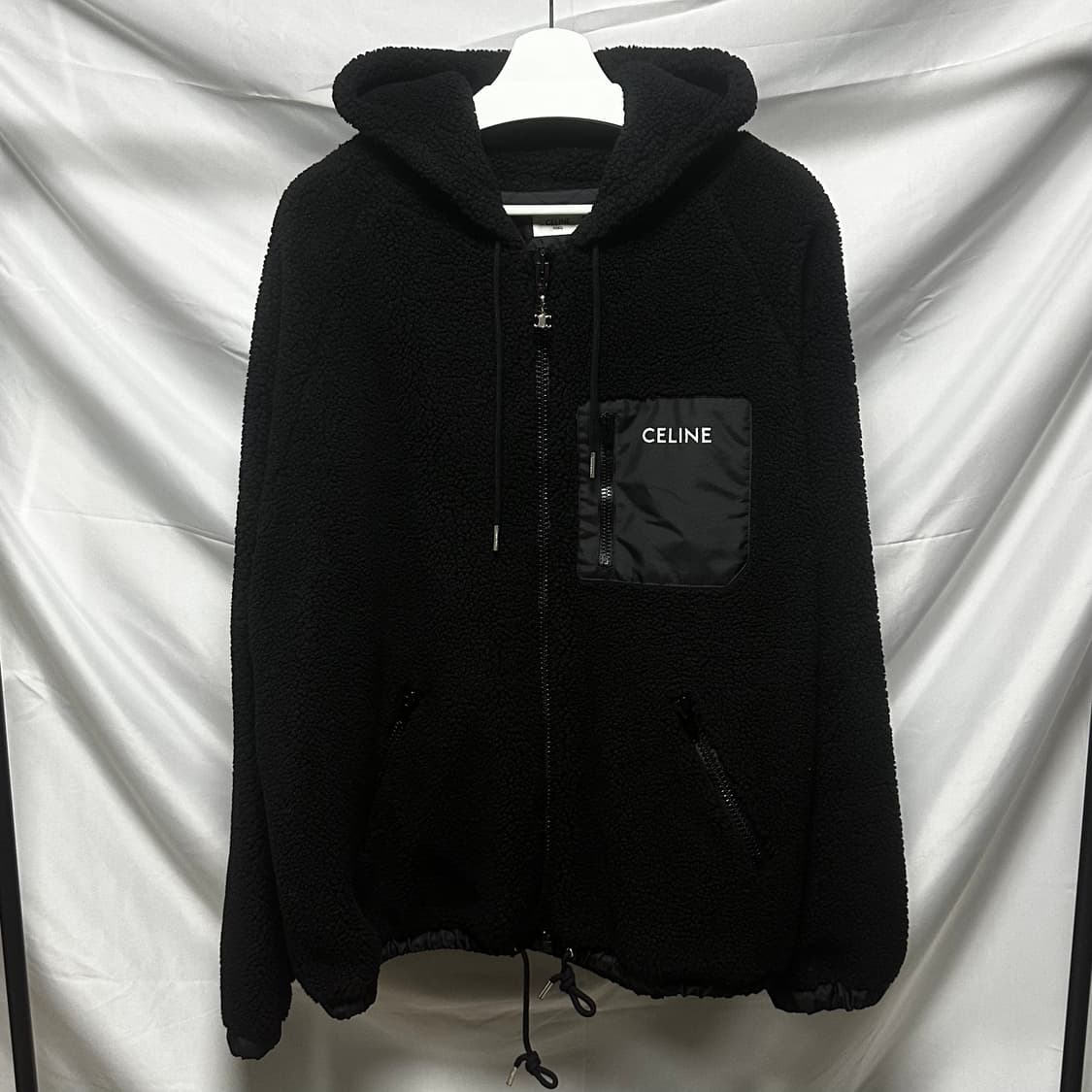 [2XL/새상품] 셀린느 오슬롯 프린트 플리스 후드 후리스 상품이미지1