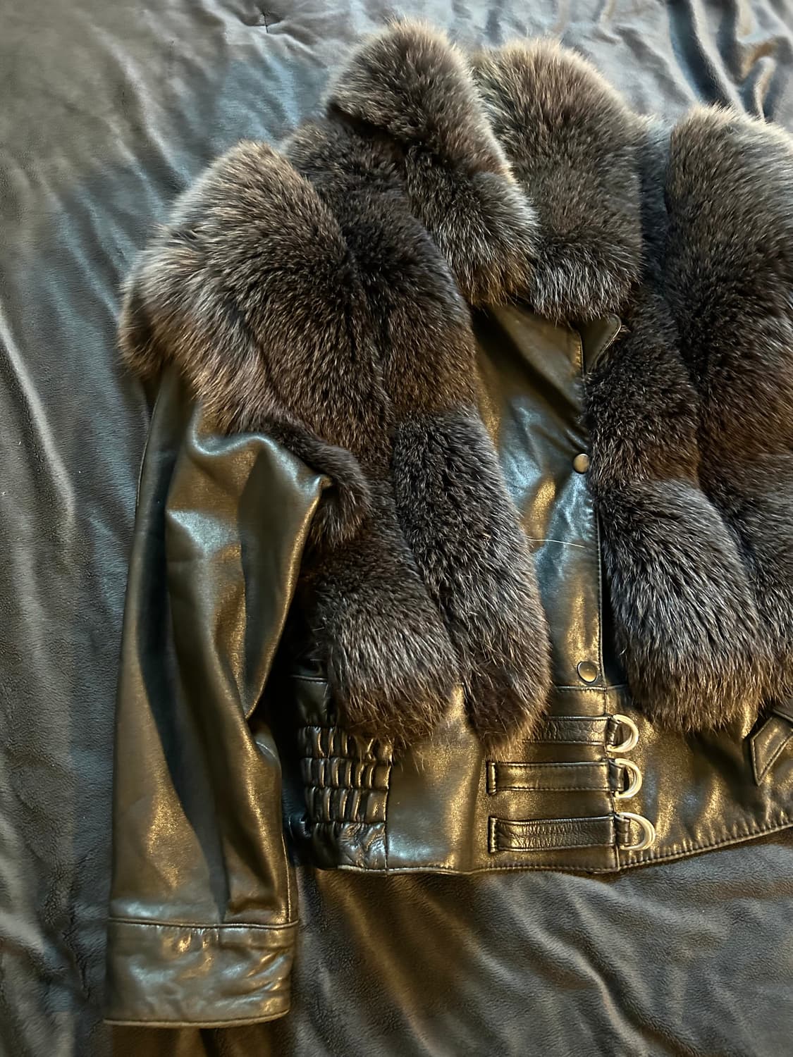 Sheep Skin Fur Leather Jacket 상품이미지6