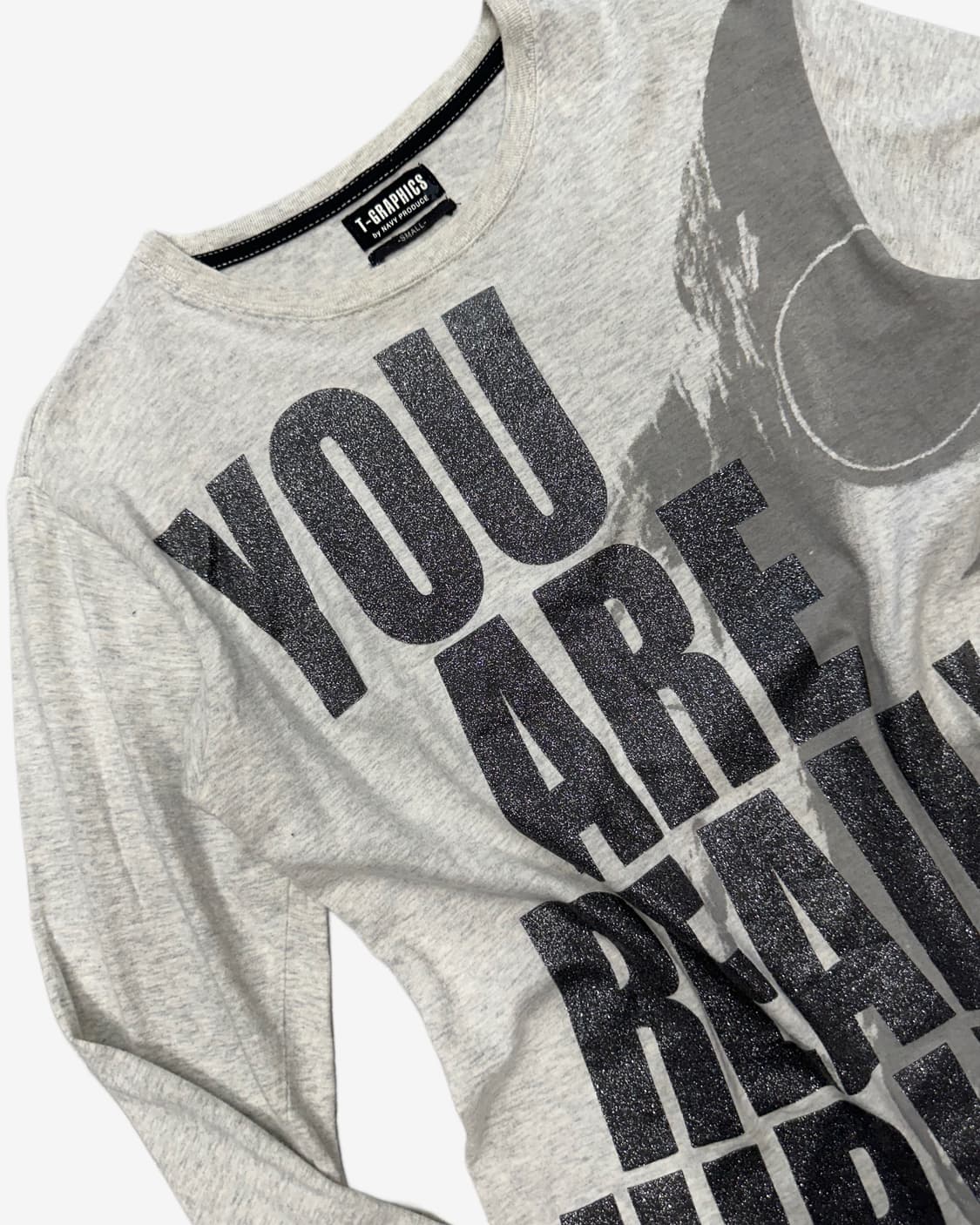 glitter lettering grey t-shirt 상품이미지2