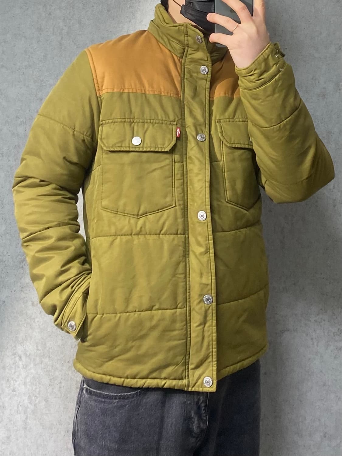 [M] Levi's 리바이스 카키 패디드 자켓 상품이미지9