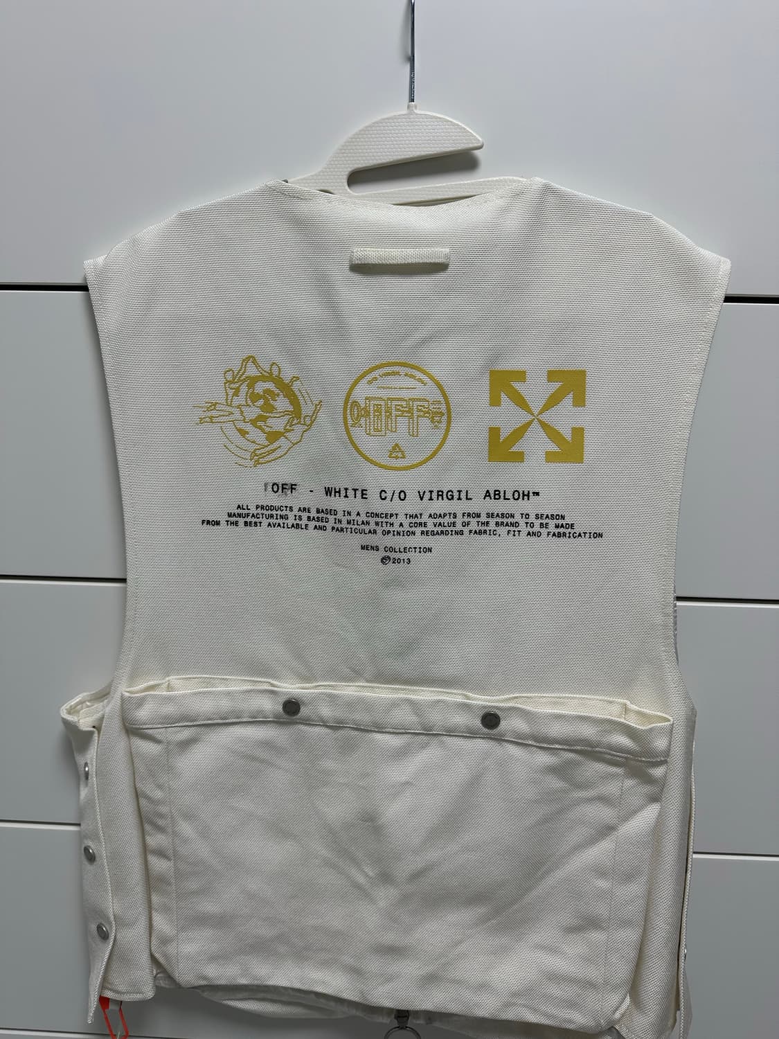 오프화이트 2013 초기 시즌 유틸리티 베스트 아이보리 정품 (버질 아블 상품이미지3