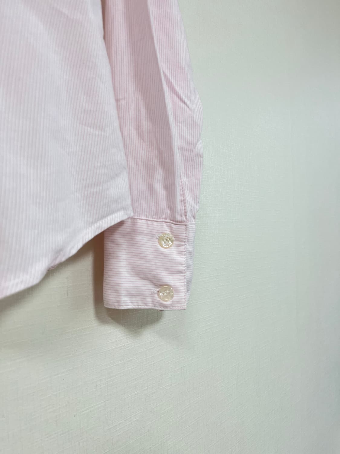 일본 빈티지 연핑크 스트라이프 셔츠 상품이미지7
